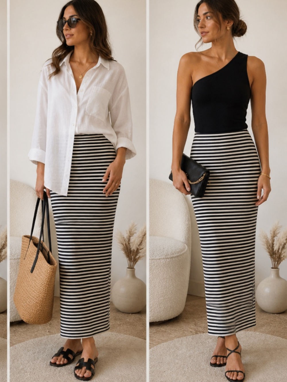 H&M brand new Navy and White Striped Dress/skirt